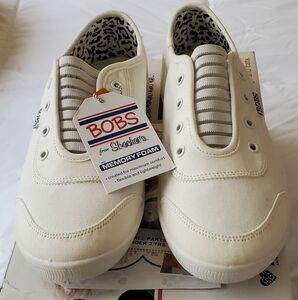 BOBS White Slip-On Sneakers